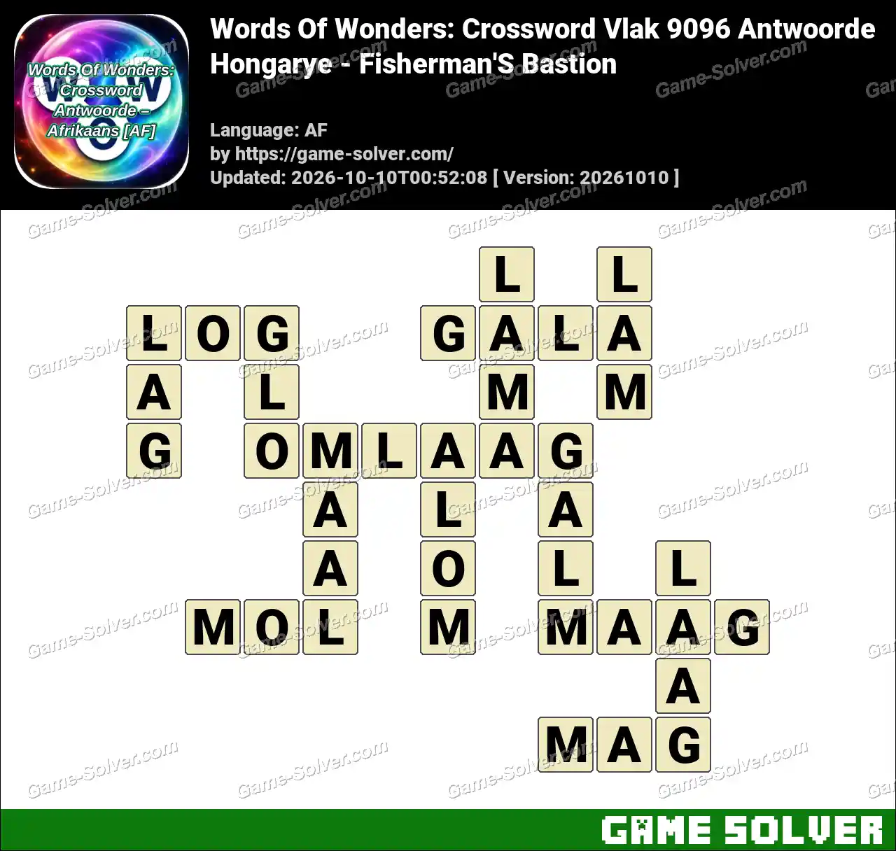 Words Of Wonders: Crossword Vlak 9096 Antwoorde – Hongarye – Fisherman’S Bastion